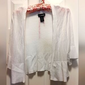 Lane Bryant Two boleros, white and blue